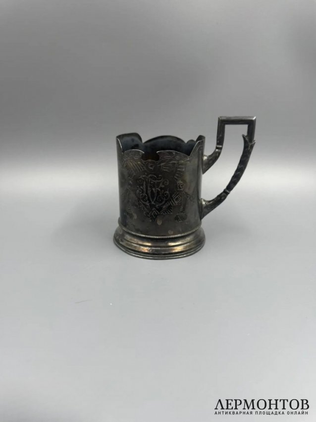 Подстаканник в стиле модерн. Серебро 84 пробы, И. Прокофьев, Россия, 1908–1917 годы
