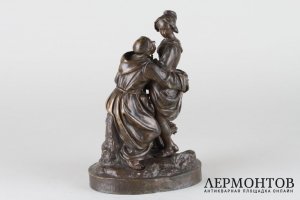 Скульптура Похотливый монах. Бронза. Европа, 19 век.