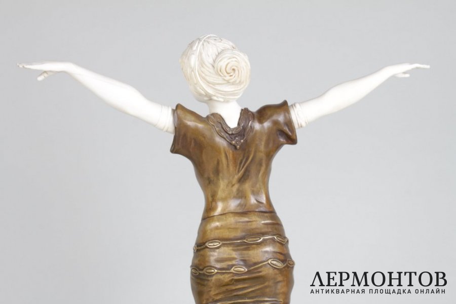 Скульптура Танцовщица в стиле Ар Деко. Франция, Париж, авт. T. Lemoyne, 1920-е гг. 