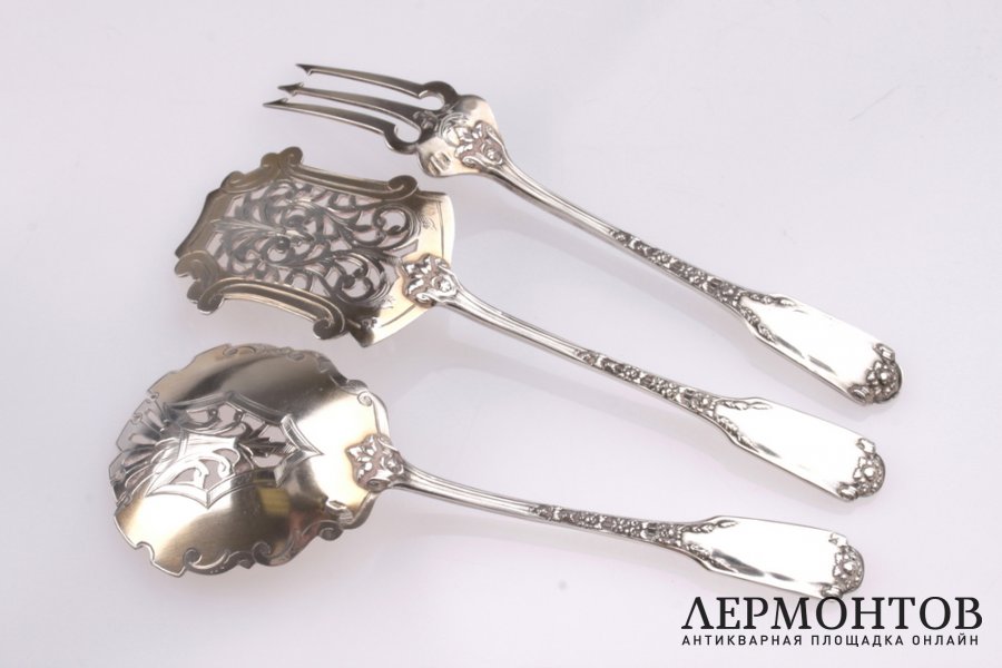 Набор для закусок H. Soufflot. Серебро 950. Франция