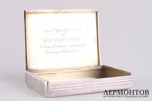 Портсигар. Альберт Хольстрем. Серебро 84 пробы. Российская империя. 1908-1917 гг.