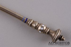 Чайная ложка с эмалью. Серебро 88 пробы. И. Хлебников. Российская империя. 1888 г.