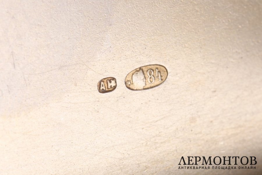 Портсигар. Альберт Хольстрем. Серебро 84 пробы. Российская империя. 1908-1917 гг.