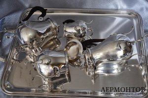 Чайно-кофейный сервиз. Серебро 950. Франция