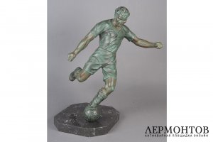 Скульптура Футболист. Зап. Европа, 1920- 1930-гг. Металл