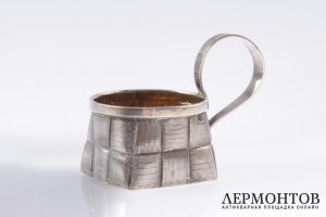 Чарка в стиле лыко. Серебро 84. Российская империя