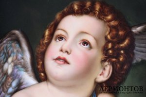 Пласт Амур, оттачивающий стрелу. Фарфор, живопись. Австрия. Anton Raphael Mengs