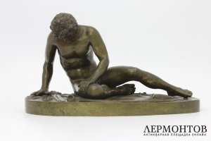 Скульптура Умирающий галл. Бронза. Европа, 2-я половина 19 века.