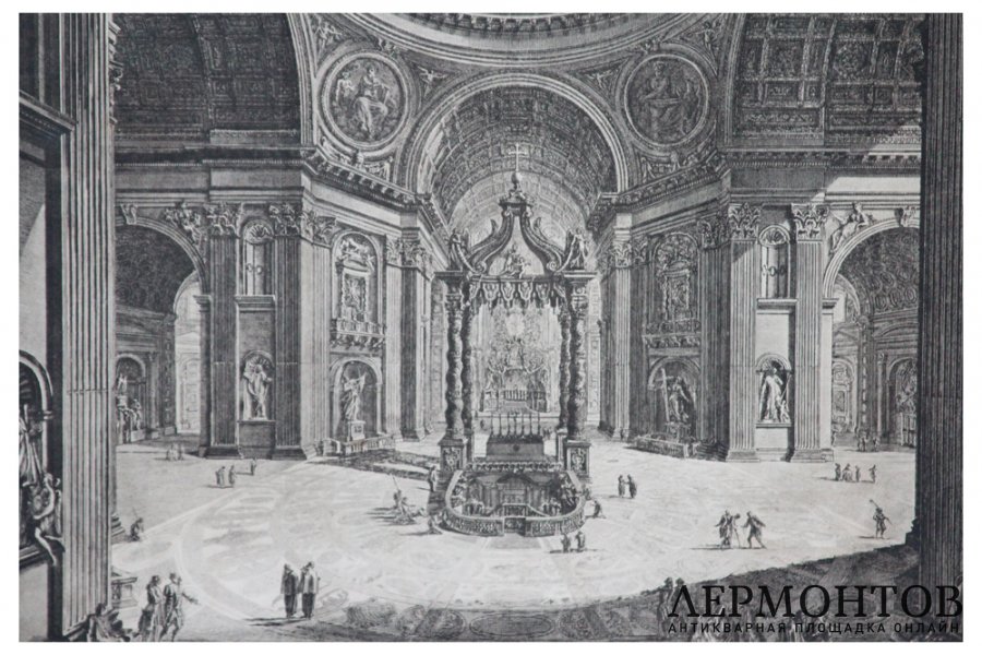 Гравюра. Вид на кафедру в Соборе Св. Петра. Кон. XVIII- нач. XIX вв. Фр. Пиранези