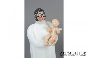 Статуэтки Доктора, 2 шт. Чехословакия, 1960-1980-е гг. Цветное стекло.