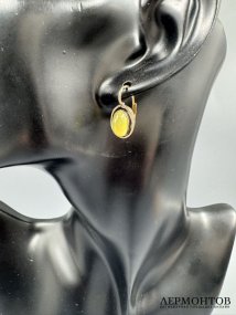 Серьги с кабошонами. Золото 56 пробы, Россия, 1908–1917 годы