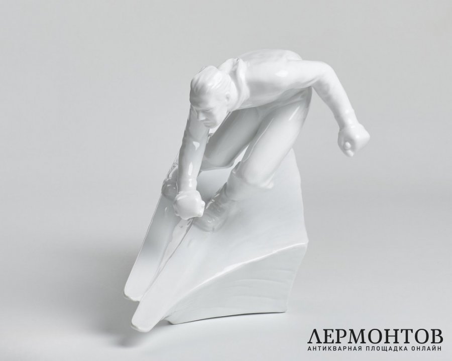 Статуэтка «Горнолыжник». Фарфор, Herend, Венгрия