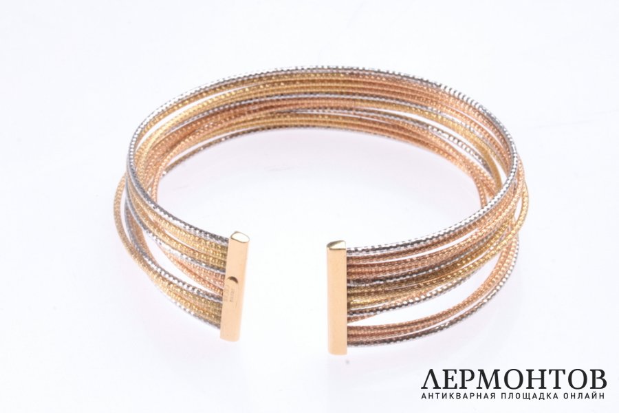 Браслет BRIGATO. Золото Multi-Tone 750. Италия.