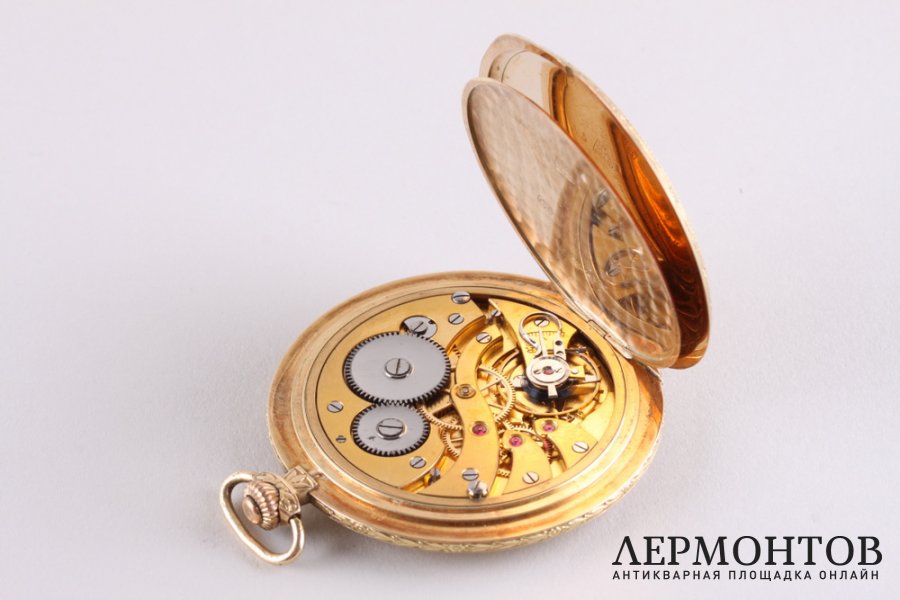 Часы карманые женские Longines. Золото 585. Швейцария, начало ХХ века. 