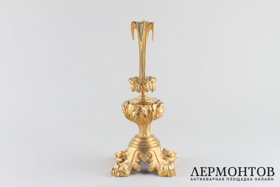 Подсвечник. Эгоист. Бронза. Российская империя. XIX в.