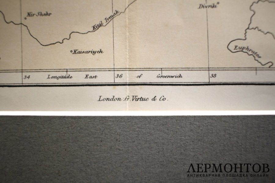 Карта Черного моря, Крыма, части Турции и прилегающих территорий. Англия, 1860-е гг