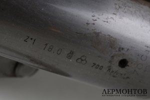 Действующая миниатюра сигнальной пушки. Испания, нач. 20 в. Дерево, сталь, кожа.