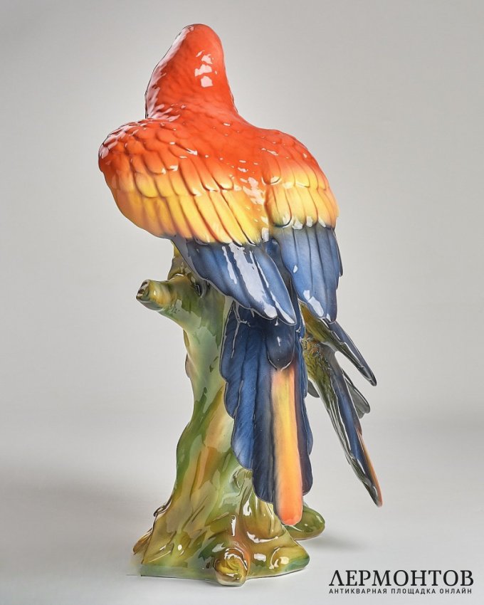 Скульптура «Попугаи ара». Керамика, Ceramiche Boxer, Италия, 1980–1990-е годы