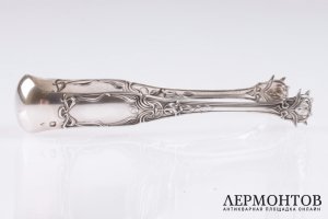 Щипцы для сахара art nouveau. Серебро 950. Франция