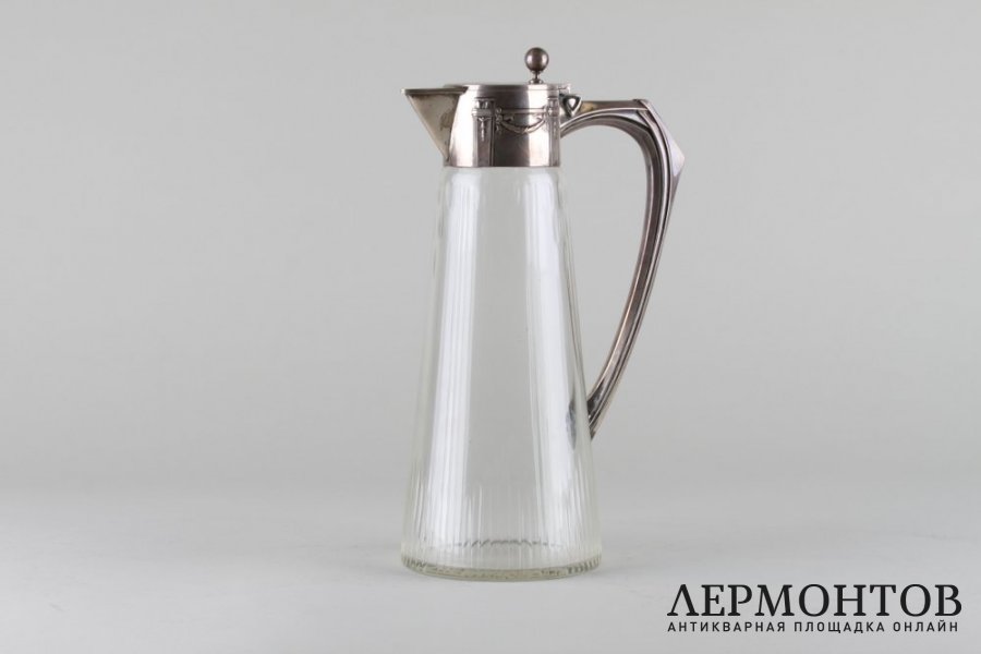 Графин с серебром 800 пробы. Германия, мастерская Fr.Kraemer,к.19-н.20 века.