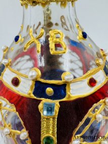 Штоф «Христос воскресе». Стекло, роспись, автор О. Волгина-Эппле, Россия, 2009 год