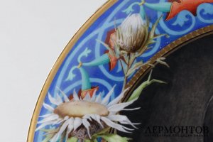 Декоративная тарелка в стиле Модерн с женским портретом. Фарфор. Австрия.
