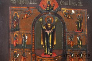 Икона Богородицы Нерушимая стена. Российская империя, вторая половина XIX века.