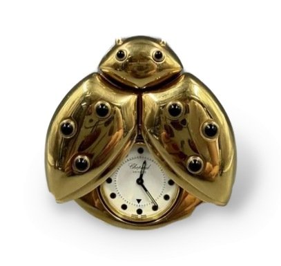 Настольные часы «Божья коровка». Латунь, золочение, оникс, Chopard
