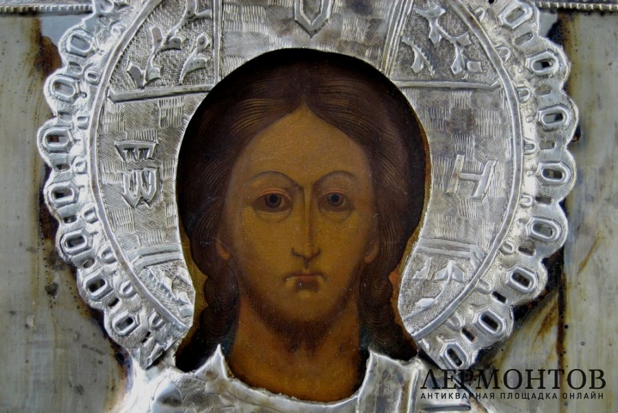 Господь Вседержитель. Дерево, темпера, бронза, серебрение. Россия, XIX век.