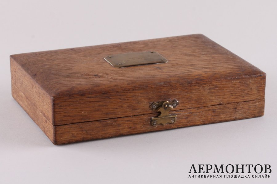 Набор для чая в коробке. Серебро 84 пробы. Российская империя, до 1908 года.
