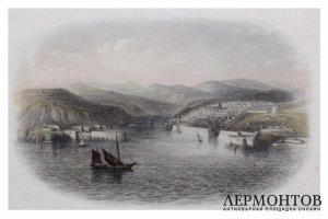 Гравюра. Вид на Севастополь с высоты птичьего полета. Лондон. 1860-е. 