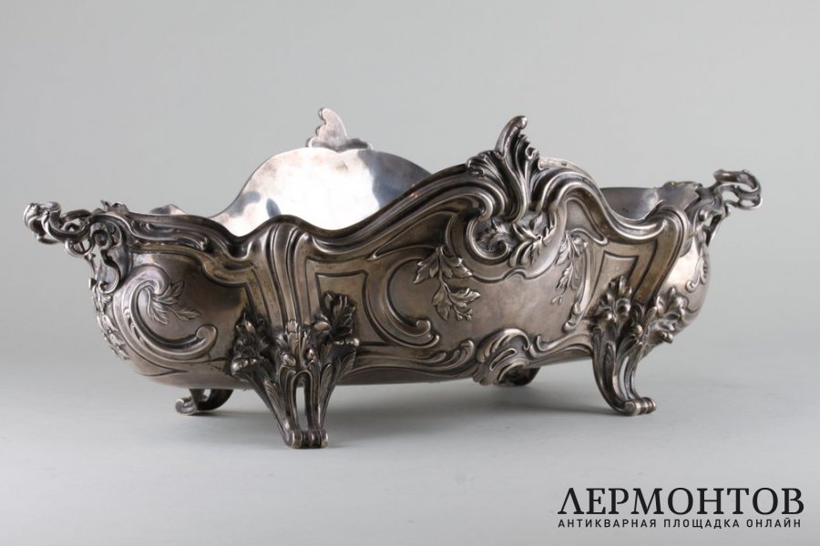 Ваза для фруктов в стиле рококо. Серебро 950 пробы. Франция,Alphonse Debain.