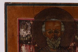 Икона Святитель Николай Чудотворец. Российская империя, конец XVIII в.