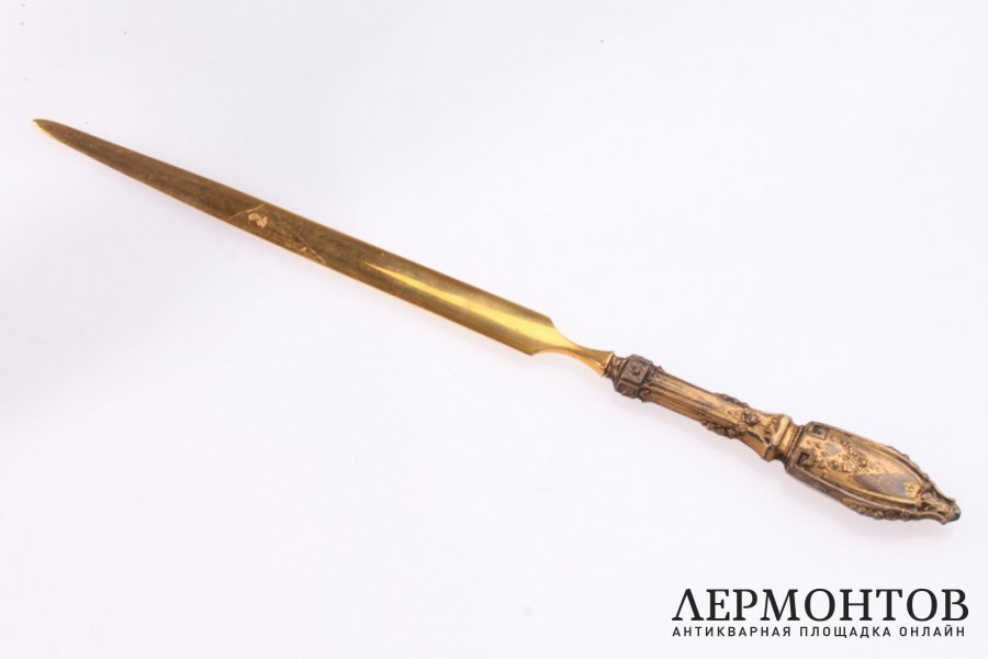Нож для разрезания бумаги M. Bordes. Серебро 800. Франция