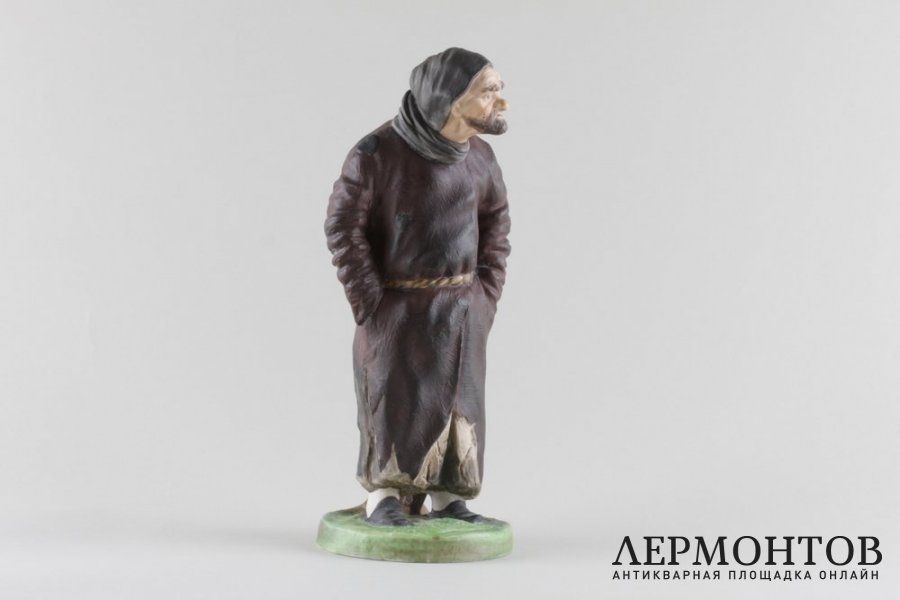 Статуэтка Плюшкин. Россия, завод Ф. Гарднера, 1870-1880-е гг. Бисквит, роспись.