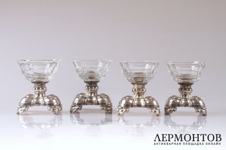 Сервировочный набор Courtois. Серебро 950, хрусталь. 1834-1837 годы. Франция