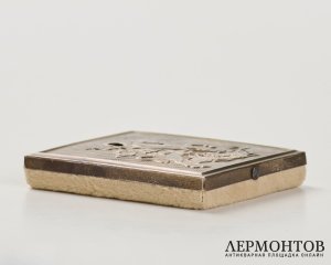 Икона дорожная «Георгий Победоносец». Серебро, современная работа