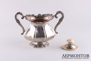 Сахарница. М.Лыков. Серебро 84 пробы. Российская империя. 1840 г.