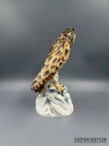 Статуэтка «Ушастая сова». Фарфор, роспись, Meissen, Э. А. Лойтериц, Германия