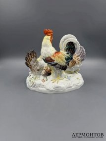 Скульптурная группа «Птичий двор». Фарфор, роспись, Meissen, И. И. Кендлер, Германия