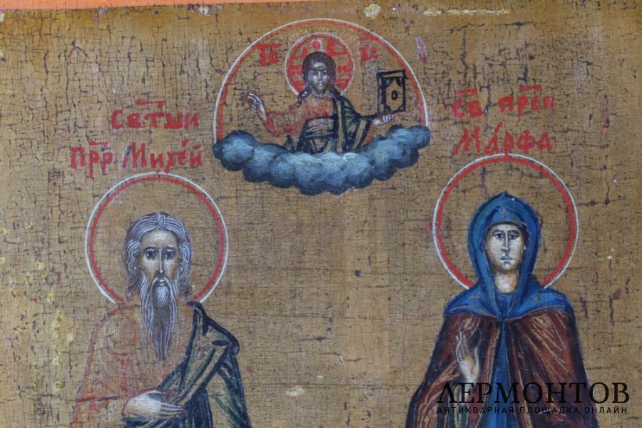 Икона Св. пророк Михей и Св. преподобная Марфа. Российская империя, конец XIX века.