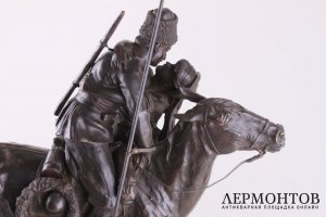 Скульптура Прощание казака с казачкой. Бронза. Россия,1880 гг, По модели Грачева.