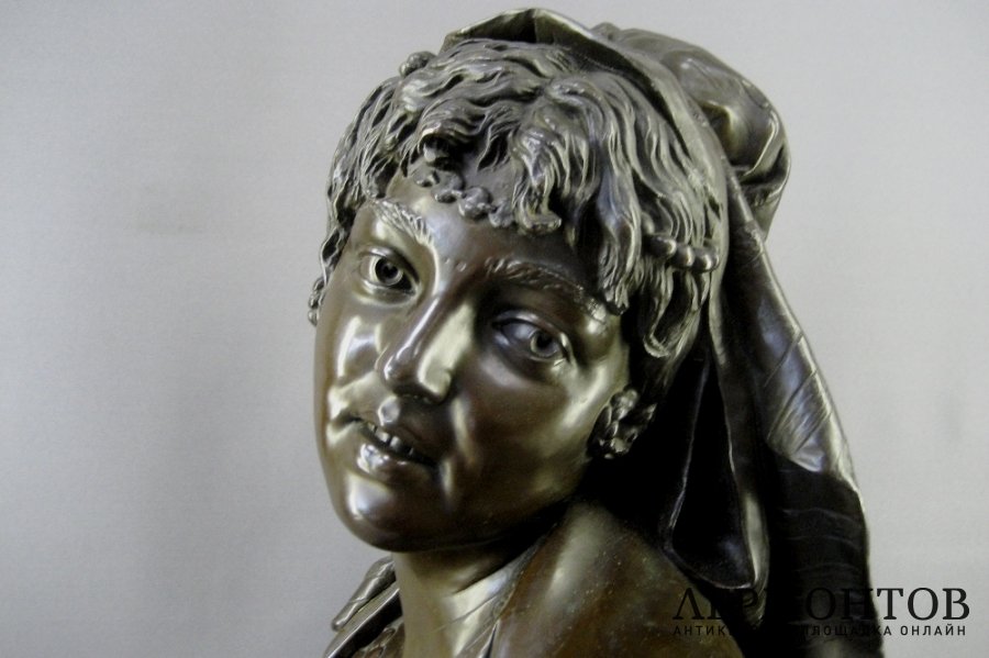 Скульптура Кармен. А. Heege. Металл, патинирование. Европа, XIX век. 