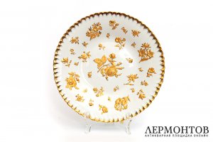 Блюдо Розы. Фарфор, золочение. Германия, Мейсенская фарфоровая мануфакрура. 1 пол. 20 в. 