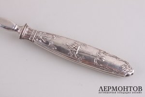 Сервировочный набор для рыбы. Франция, кон.19 - нач. 20 в. Серебро 950 пробы.