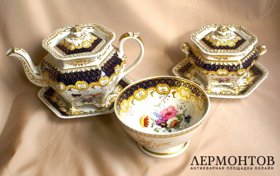 Фарфоровый чайный сервиз, Англия, Ridgway, 1820-30е гг
