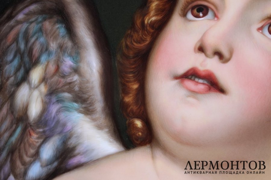 Пласт Амур, оттачивающий стрелу. Фарфор, живопись. Австрия. Anton Raphael Mengs