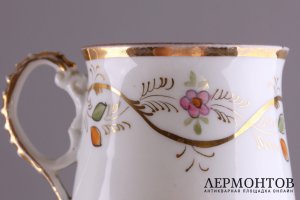 Чайная пара белая. Россия, фабрика М.С.Кузнецова