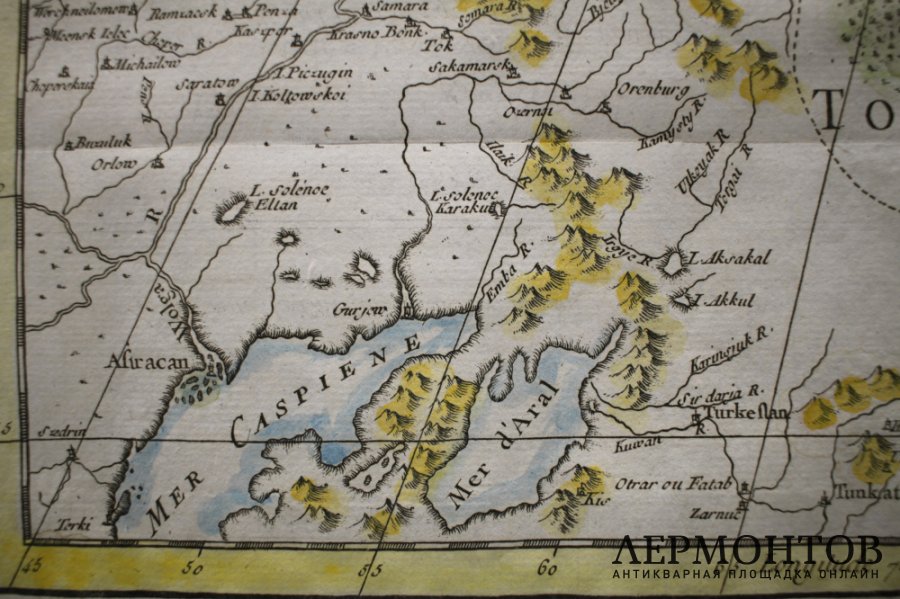 Карта Сибири и соседних стран. Jacques-Nicolas Bellin. Париж, 1757 год.