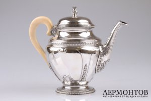 Чайный сервиз Roussel. Серебро 950 пробы. Франция